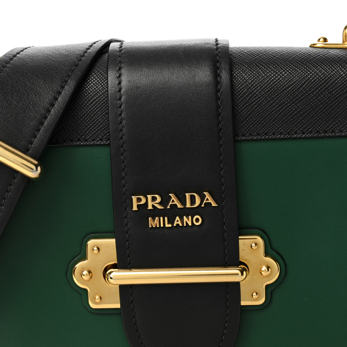 Prada City Calf Saffiano Cahier Bag Biliardo Black 7 of 9