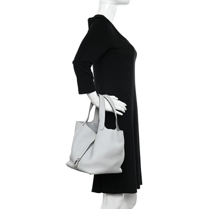 Hermes Taurillon Clemence Picotin Lock 22 MM Bleu Pale 2 of 12