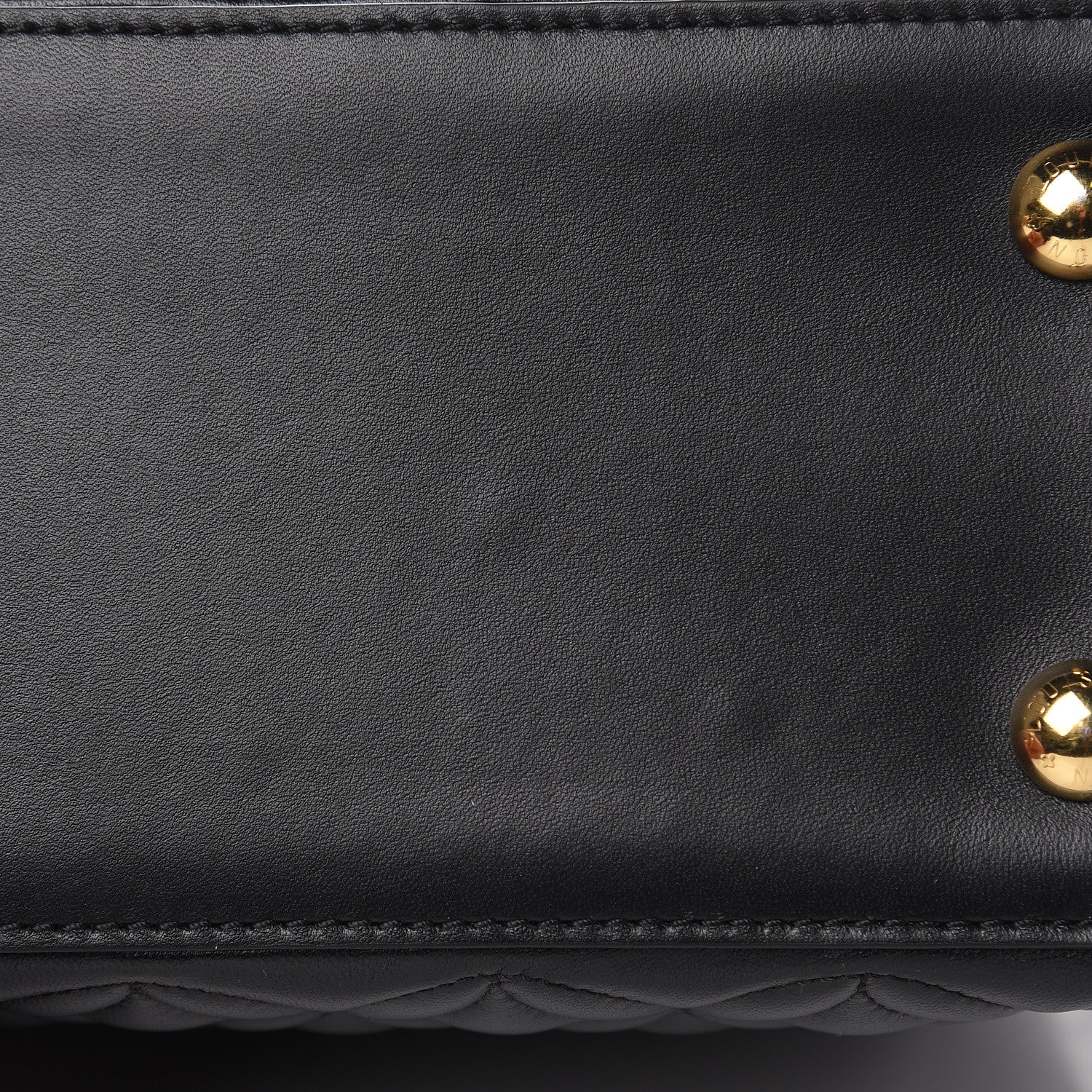 Louis Vuitton Lambskin Quilted Flower Capucines PM Black 9 of 10