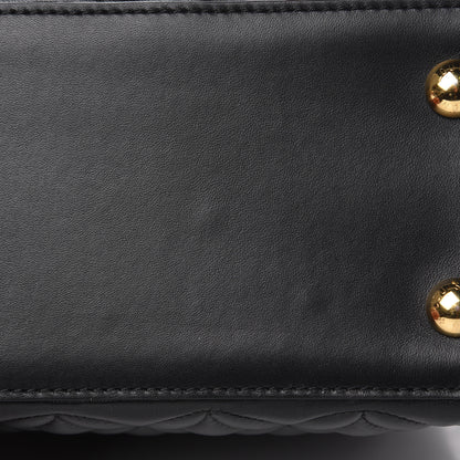 Louis Vuitton Lambskin Quilted Flower Capucines PM Black 9 of 10
