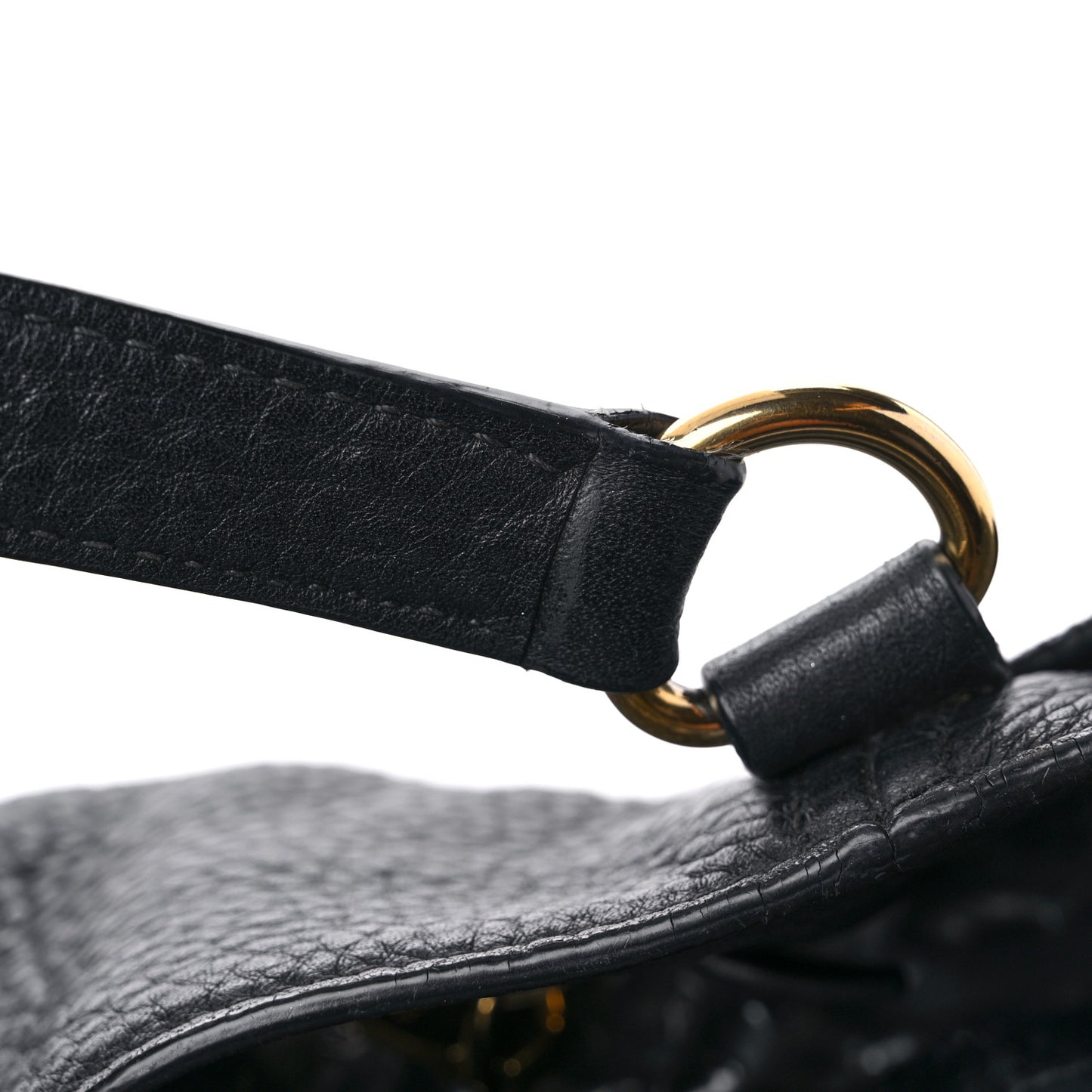 Vitello Daino Side Pocket Tote Black