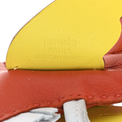 Hermes Milo Lambskin Grigri Rodeo Pegase Horse Bag Charm PM Cornaline Bleu Brume Lime 3 of 5