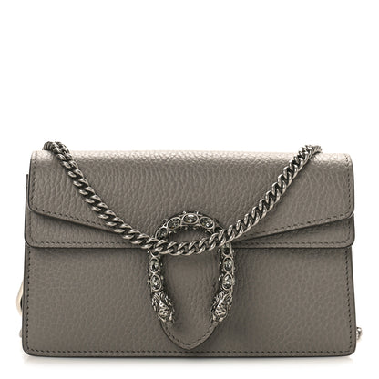 Gucci Dollar Calfskin Crystal Super Mini Dionysus Shoulder Bag Dusty Grey Black Diamond 1 of 9