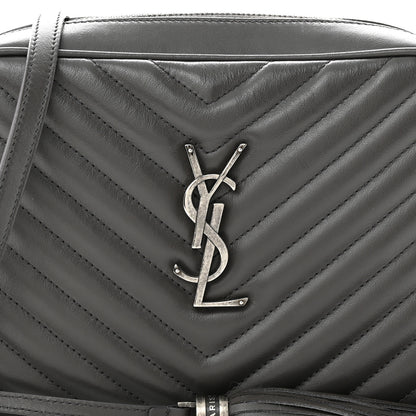 Saint Laurent Calfskin Matelasse Monogram Lou Camera Bag Asphalt 8 of 14