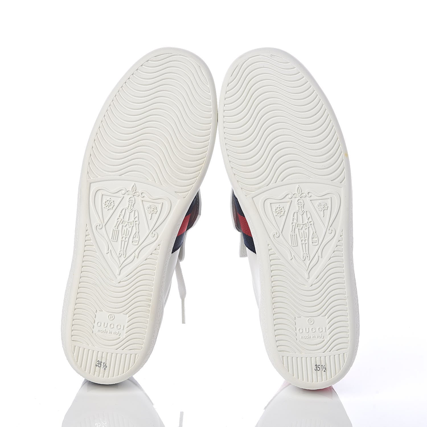Gucci Calfskin Ayers Web Womens Ace Bow Lace Sneakers 35.5 White 7 of 7