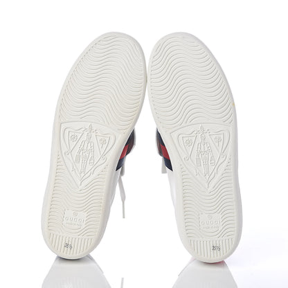 Gucci Calfskin Ayers Web Womens Ace Bow Lace Sneakers 35.5 White 7 of 7