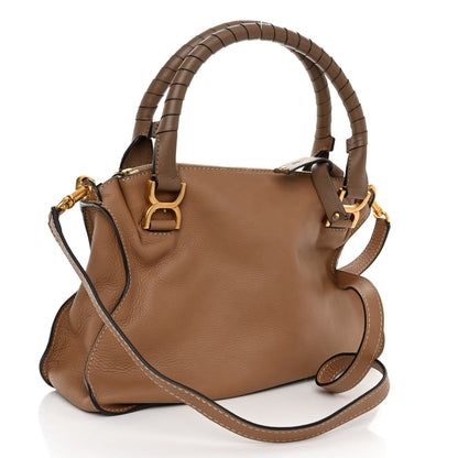 Chloe Calfskin Studded Medium Marcie Satchel Nut 3 of 9