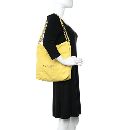 Chanel Shiny Caviar Quilted Small Chanel 22 Yellow 2 of 12
