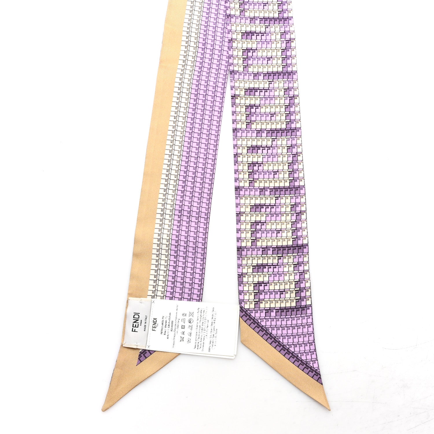 Fendi Silk FF Wrappy Bandeau  Lilla 2 of 3