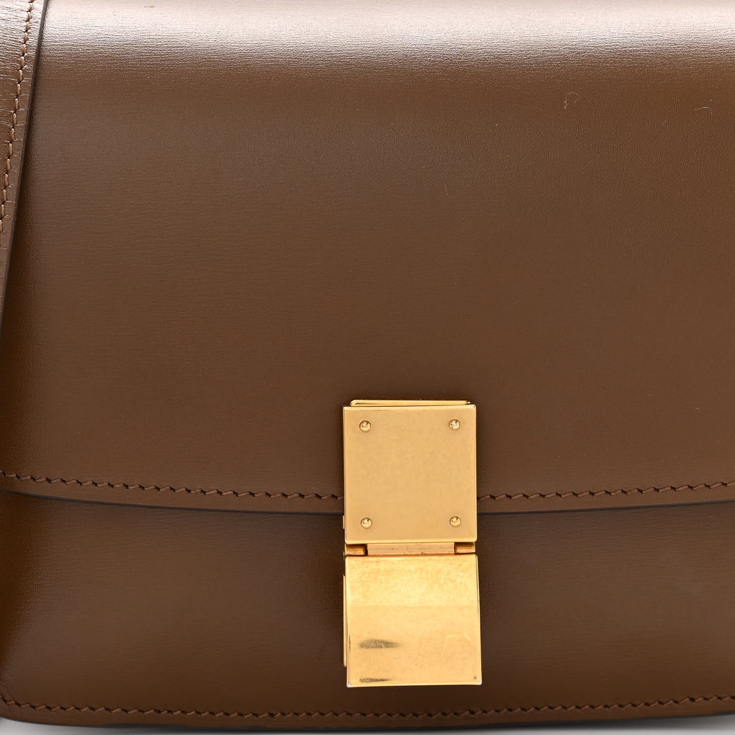 Box Calfskin Small Classic Box Flap Bag Camel