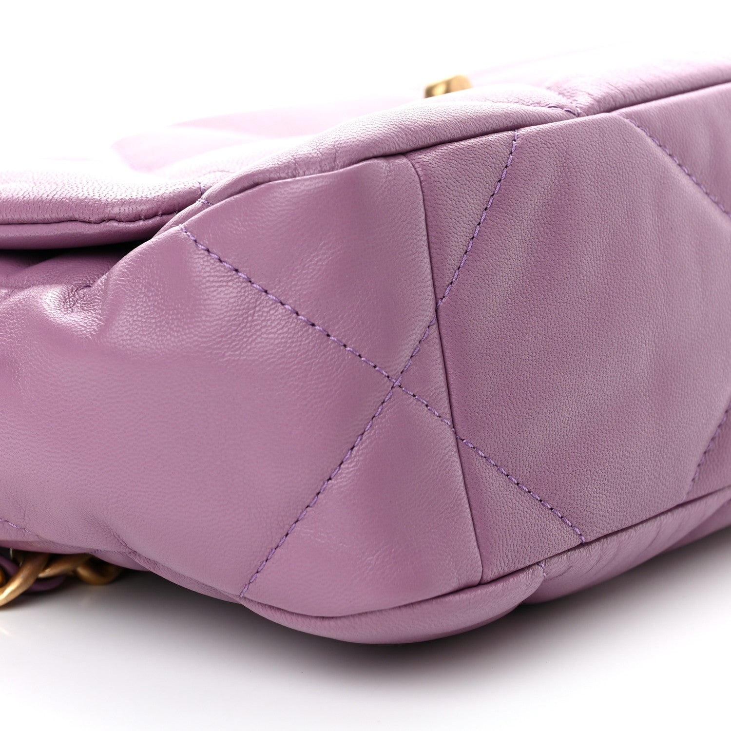 Chanel Goatskin Quilted Medium Chanel 19 Flap Violet Purple 9 of 11