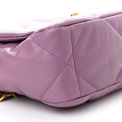 Chanel Goatskin Quilted Medium Chanel 19 Flap Violet Purple 9 of 11