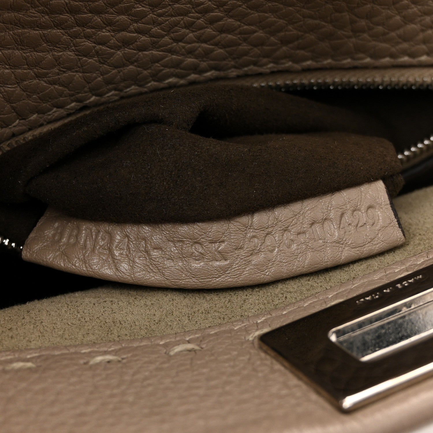 Fendi Cuoio Romano Snakeskin Selleria Mini Peekaboo Iconic Satchel Roccia Corda 9 of 13
