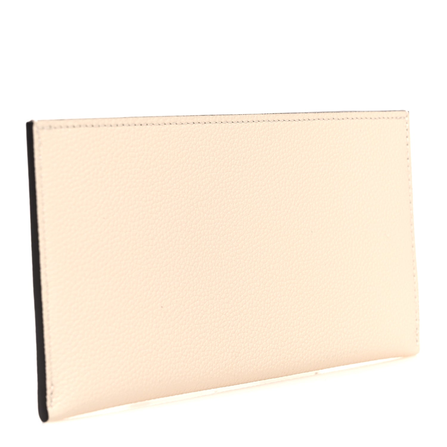 Louis Vuitton Calfskin Felicie Chain Wallet Card Holder Insert Cream 3 of 6