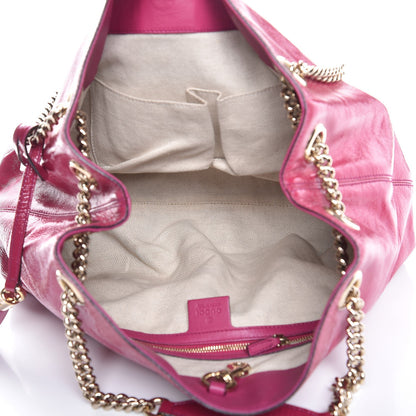 Gucci Vernice Naplack Medium Soho Chain Shoulder Bag Bright Bouganville 5 of 9