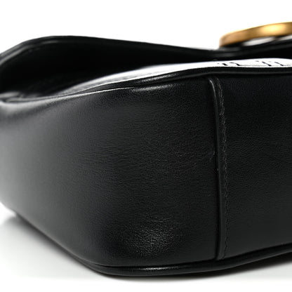 Gucci Calfskin Matelasse Mini GG Marmont Shoulder Bag Black 9 of 11