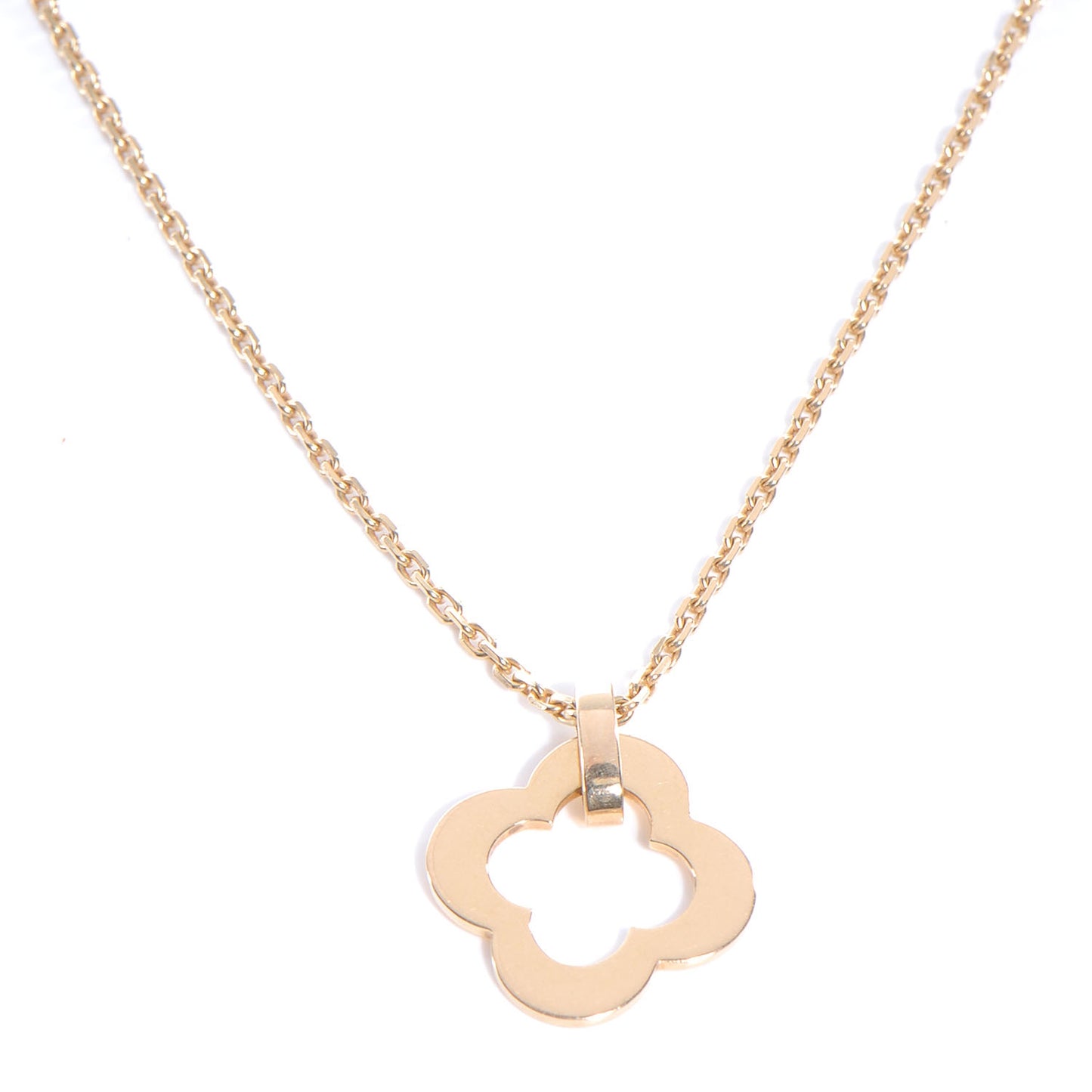 18K Yellow Gold Byzantine Alhambra Pendant Necklace