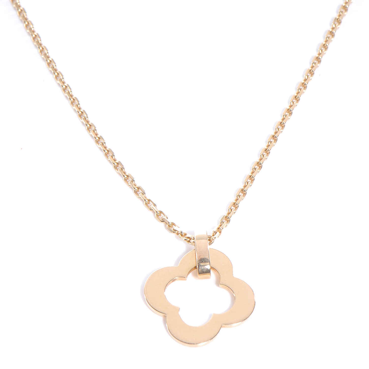 Van Cleef & Arpels 18K Yellow Gold Byzantine Alhambra Pendant Necklace 1 of 6