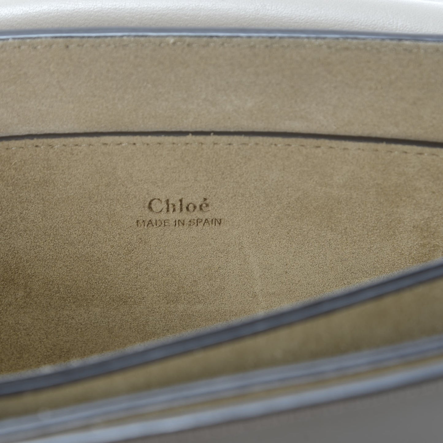 Suede Calfskin Small Faye Shoulder Bag Motty Grey