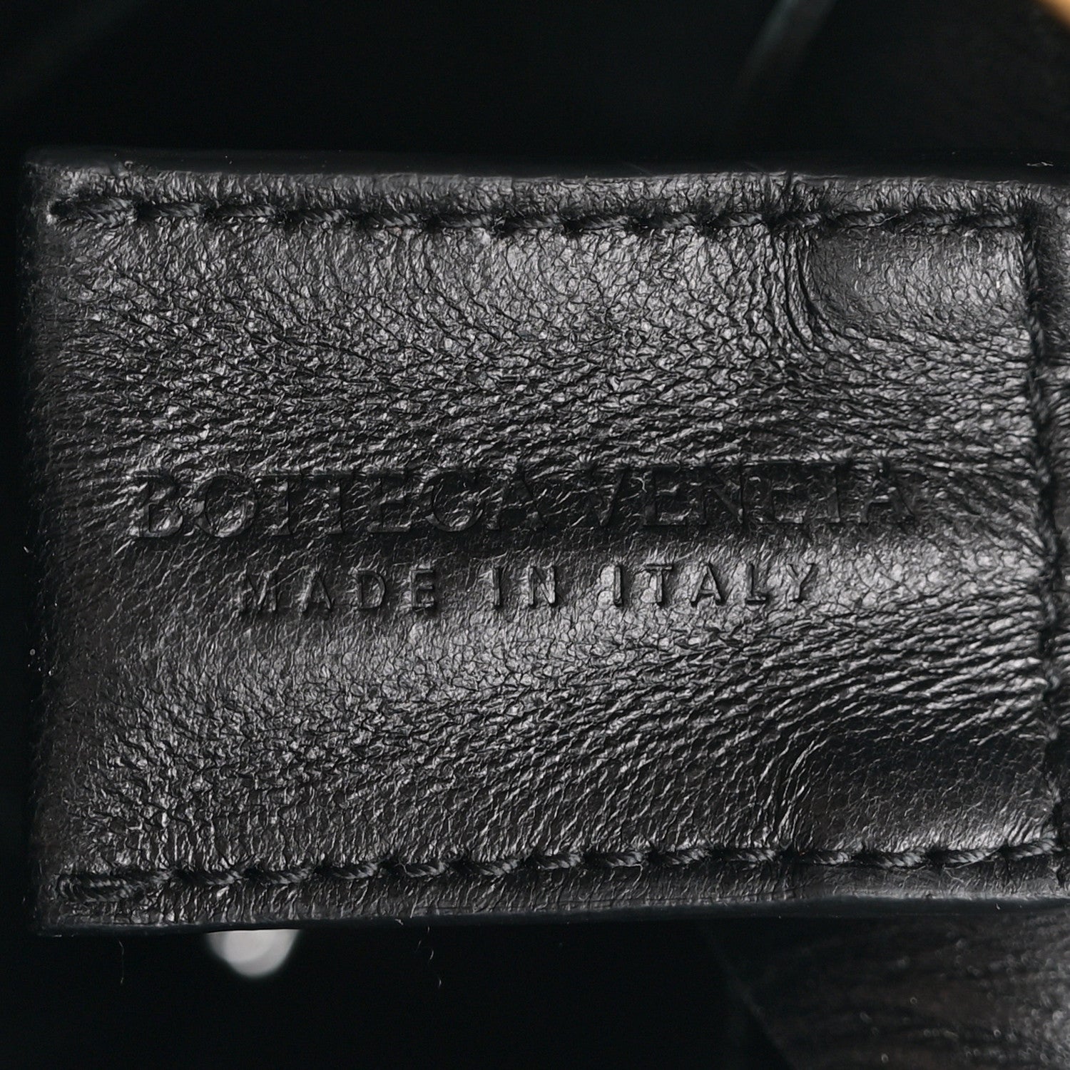 Bottega Veneta Lambskin Maxi Intrecciato Small Cassette Camera Bag Black 6 of 9