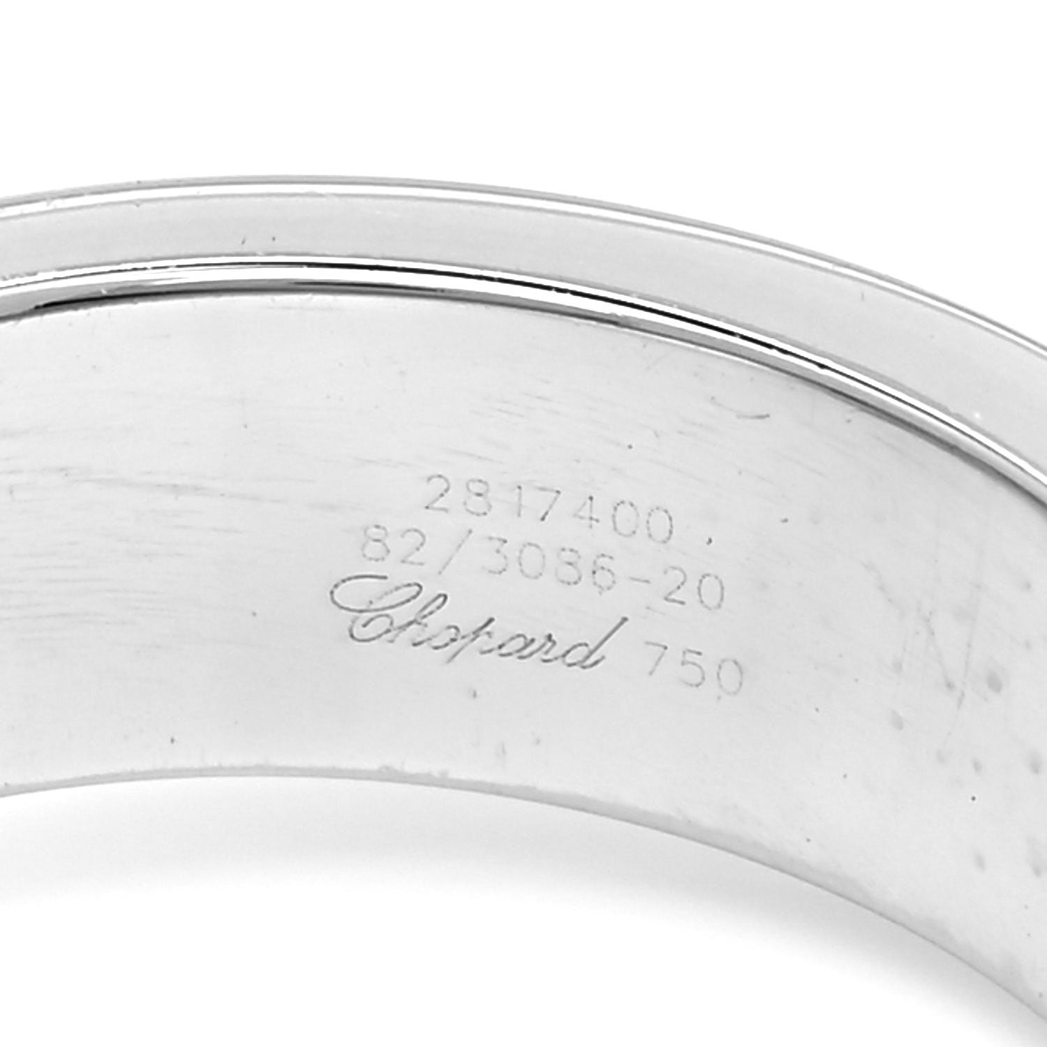 Chopard 18K White Gold Diamond Happy Diamond Circle Ring 52 6 4 of 4