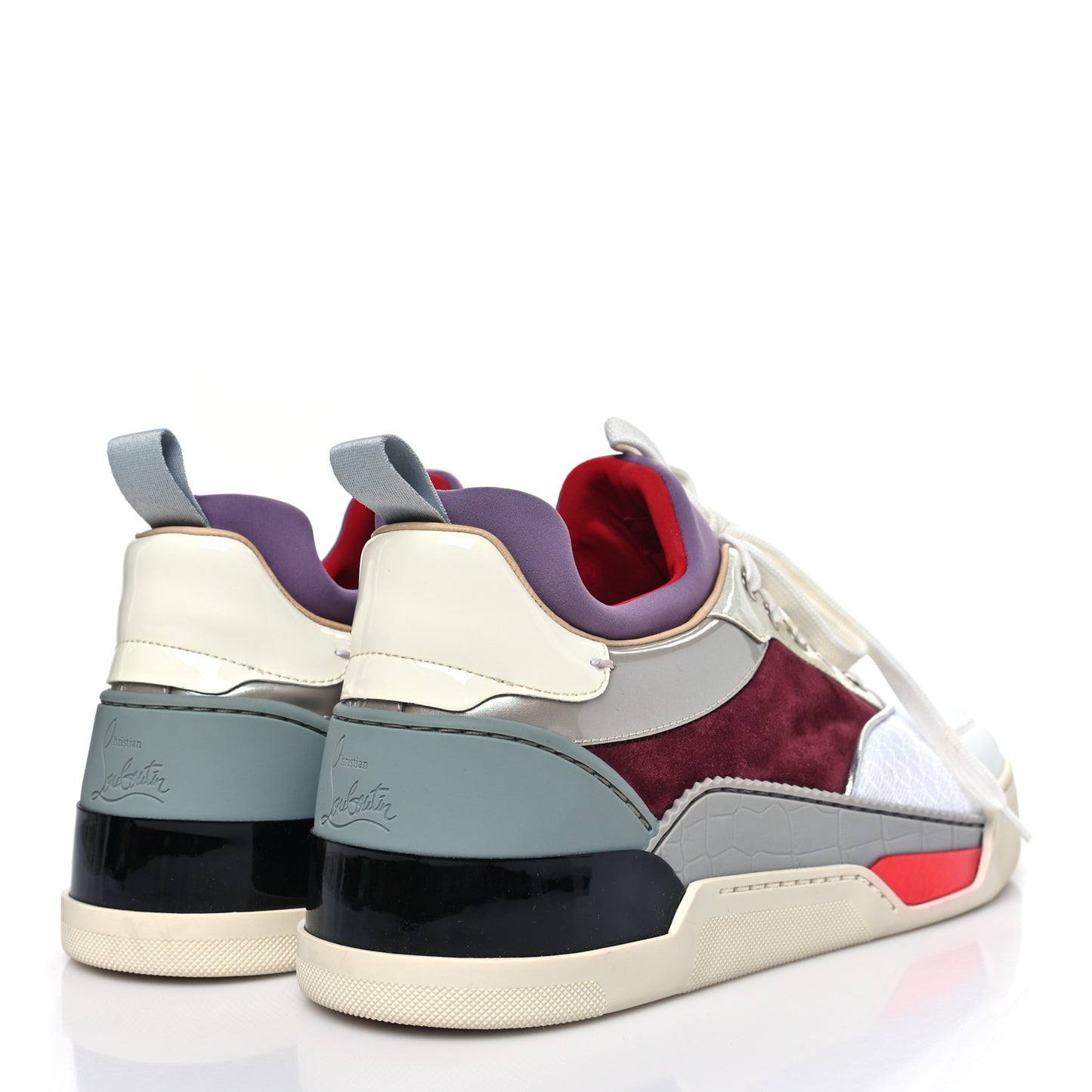 Calfskin Mesh Patent Glitter Veau Velours Aurelien Flat Sneakers 42 Version Multi