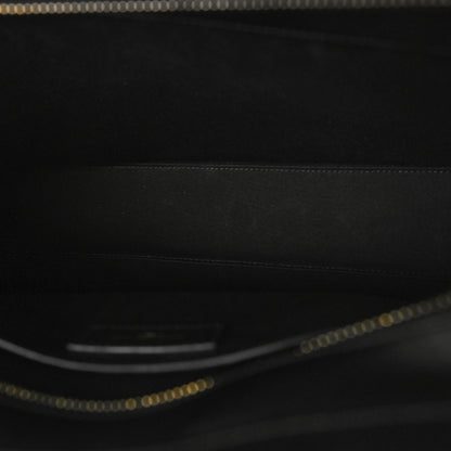 Saint Laurent Shiny Calfskin Medium Uptown Tote Black 6 of 10