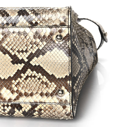Fendi Snakeskin Crocodile Monster Eyes Large Peekaboo Iconic Satchel Roccia Magenta Girasole 9 of 9