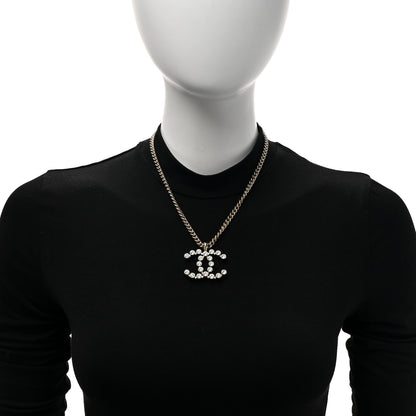 Chanel Crystal CC Necklace Gold 2 of 5