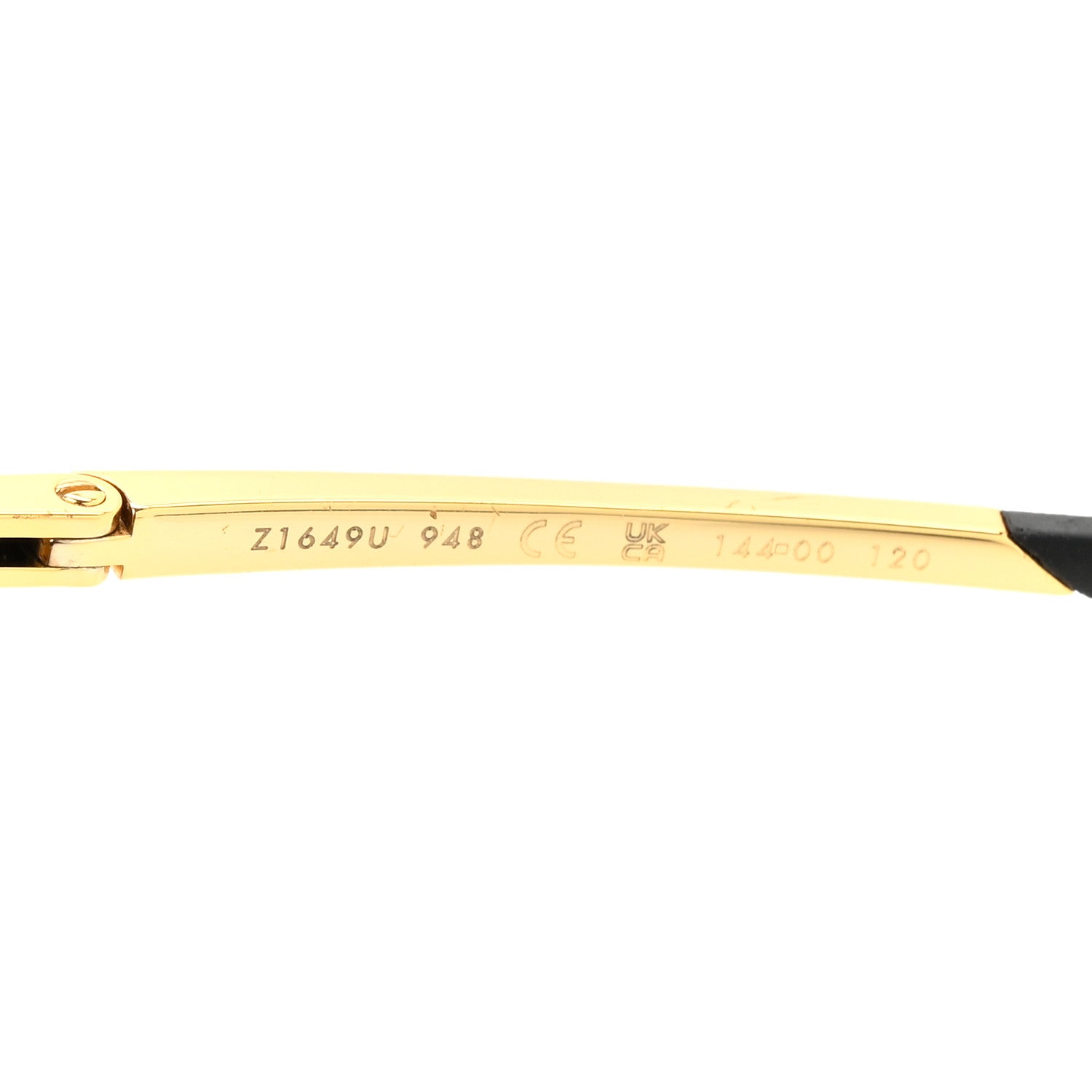 Louis Vuitton Metal LV Golden Mask Sunglasses Z1649U Gold 6 of 7