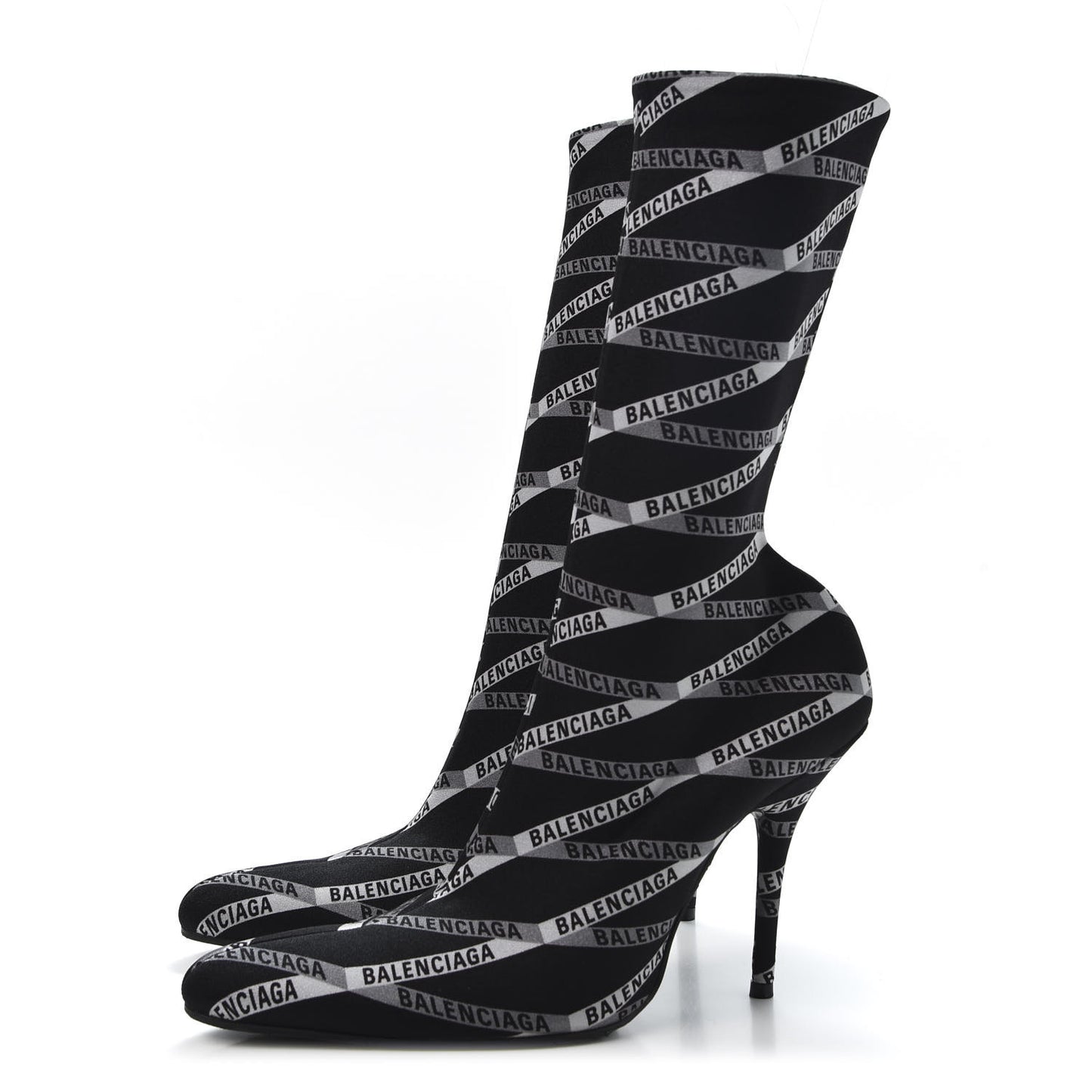 Spandex Losange Monogram 110mm Booties 39 Gris Black