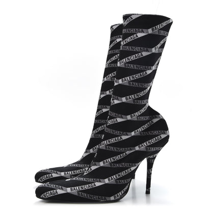 Balenciaga Spandex Losange Monogram 110mm Booties 39 Gris Black 3 of 8