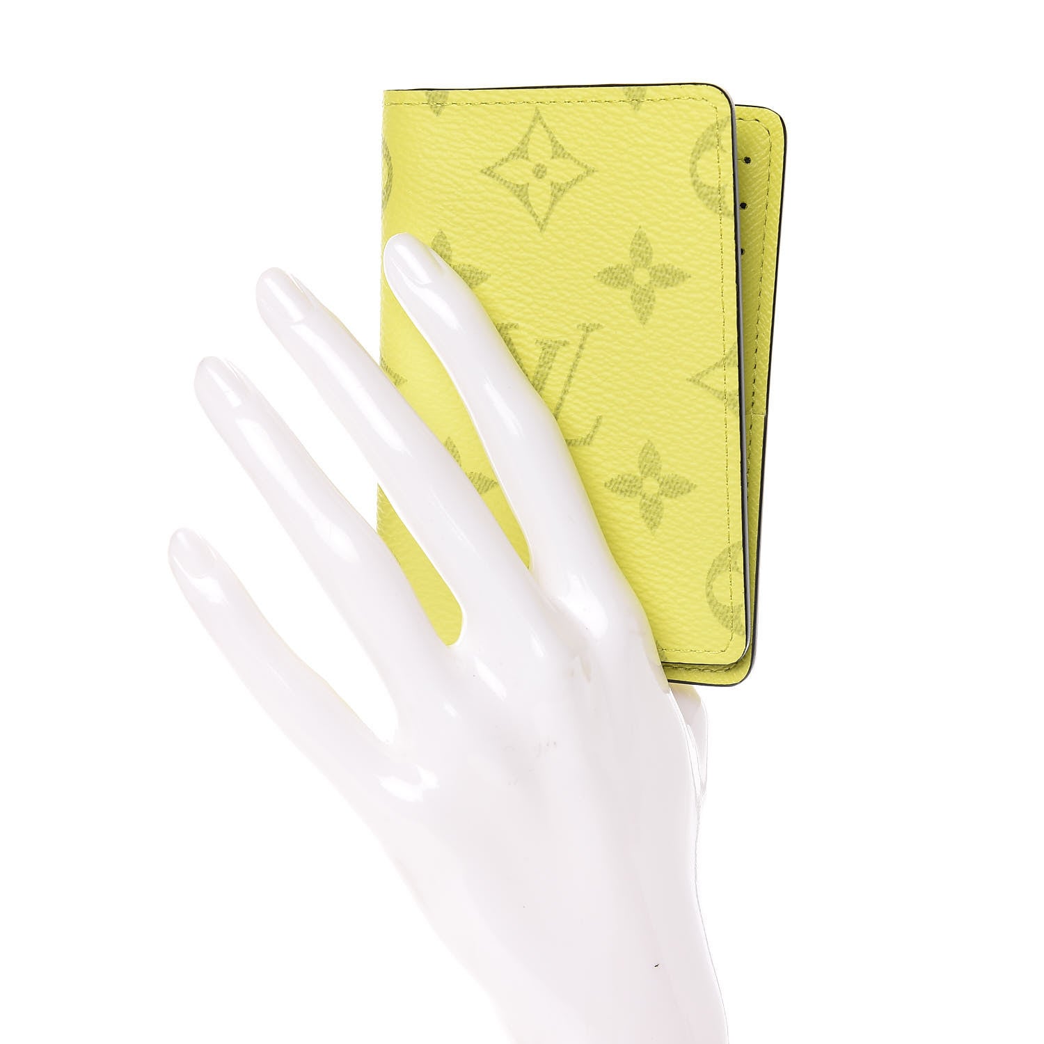 Louis Vuitton Monogram Taiga Pocket Organizer Yellow 2 of 8