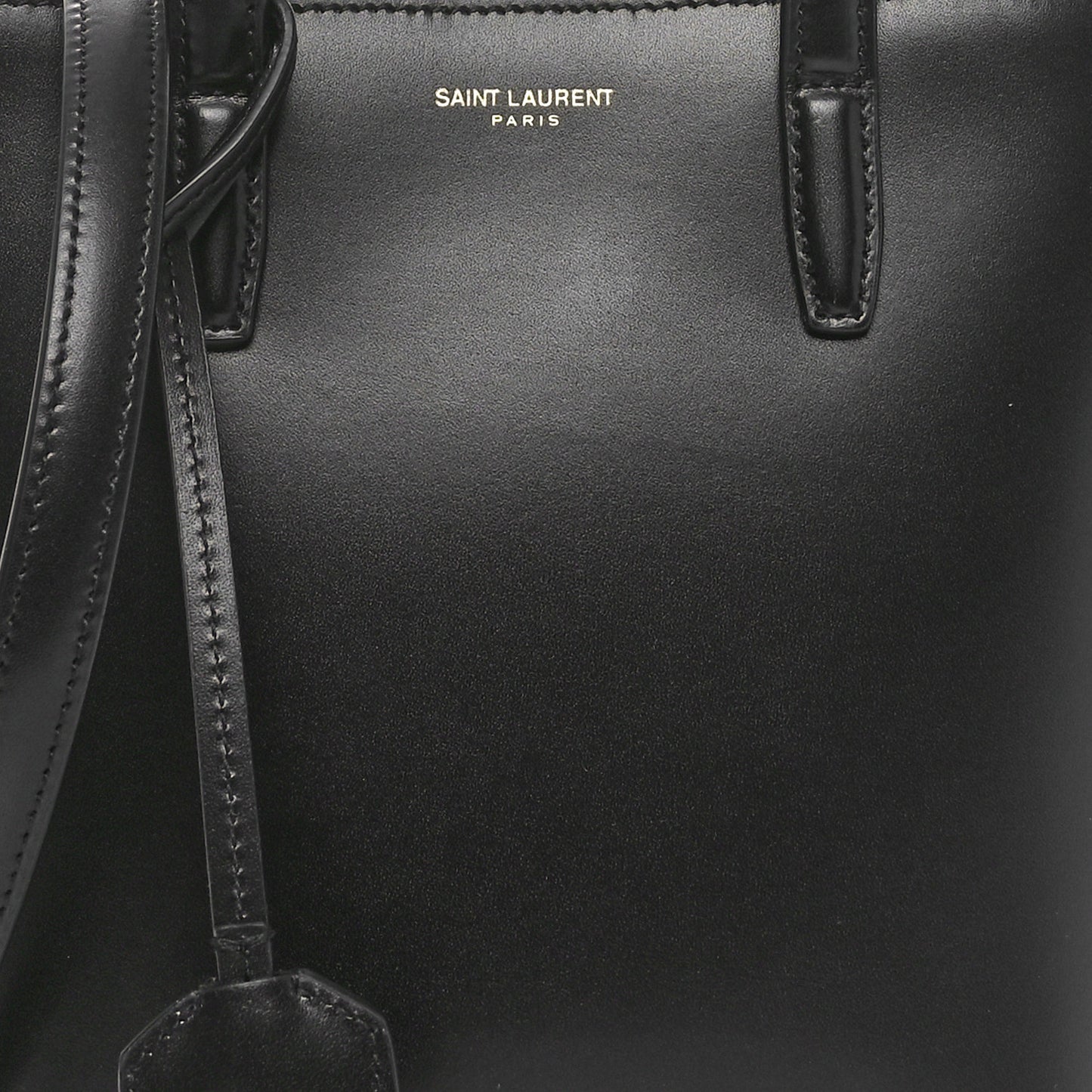 Calfskin Mini Toy Shopping Tote Black