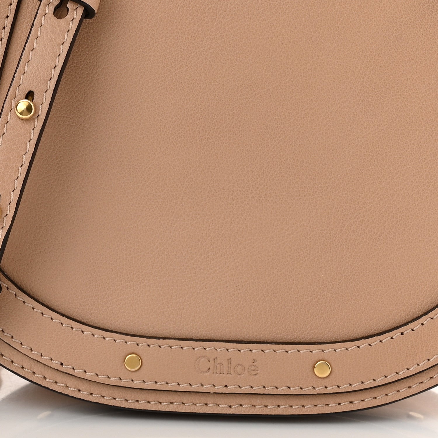 Chloe Calfskin Suede Small Nile Bracelet Bag Biscotti Beige 7 of 9