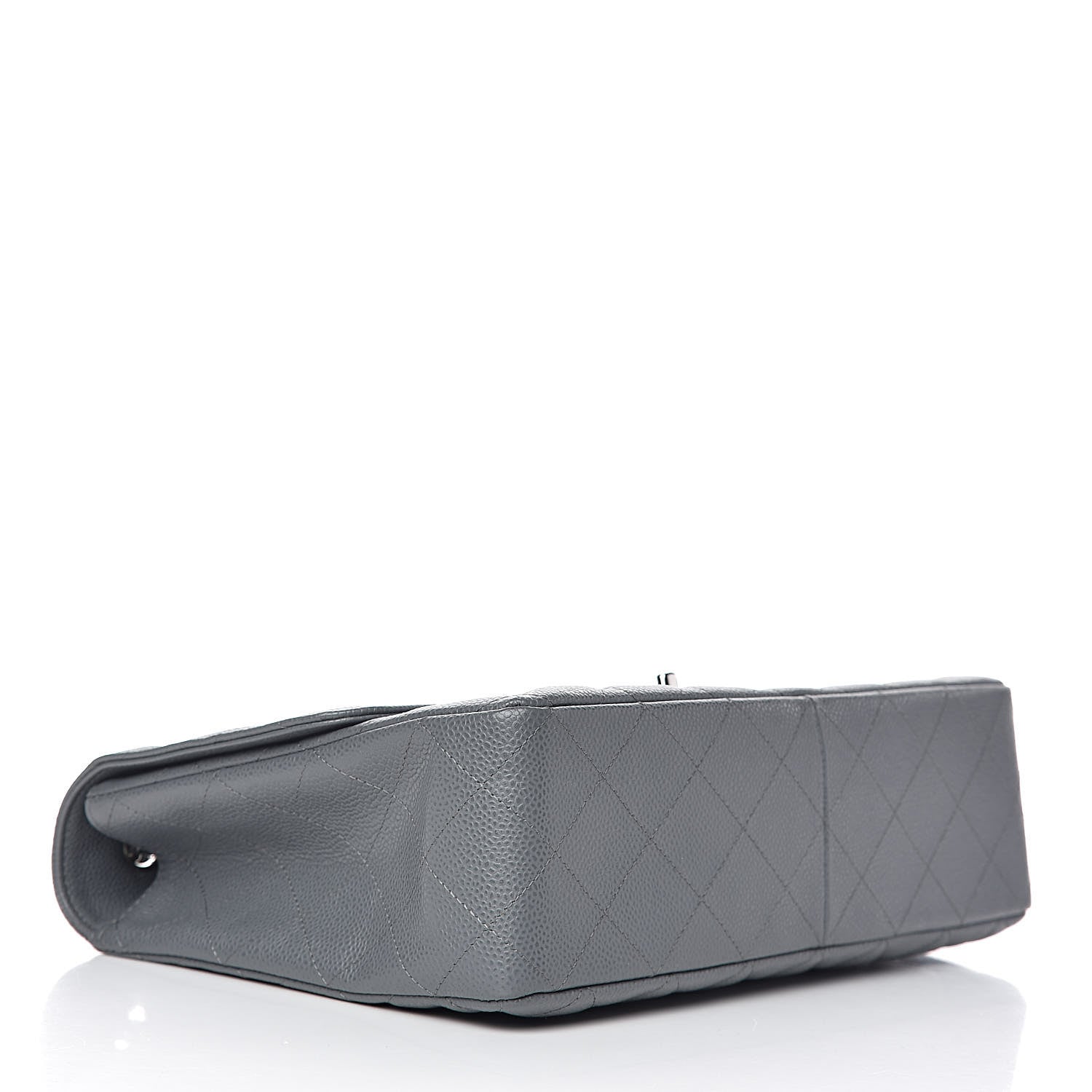 Chanel Caviar Quilted Jumbo Single Flap Grey 4 of 18
