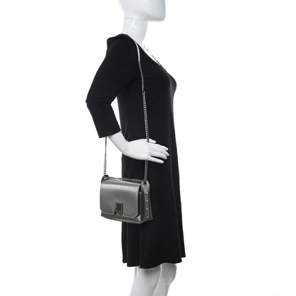 Jimmy Choo Smooth Calfskin Lockett City Shoulder Bag Silver 2 of 9