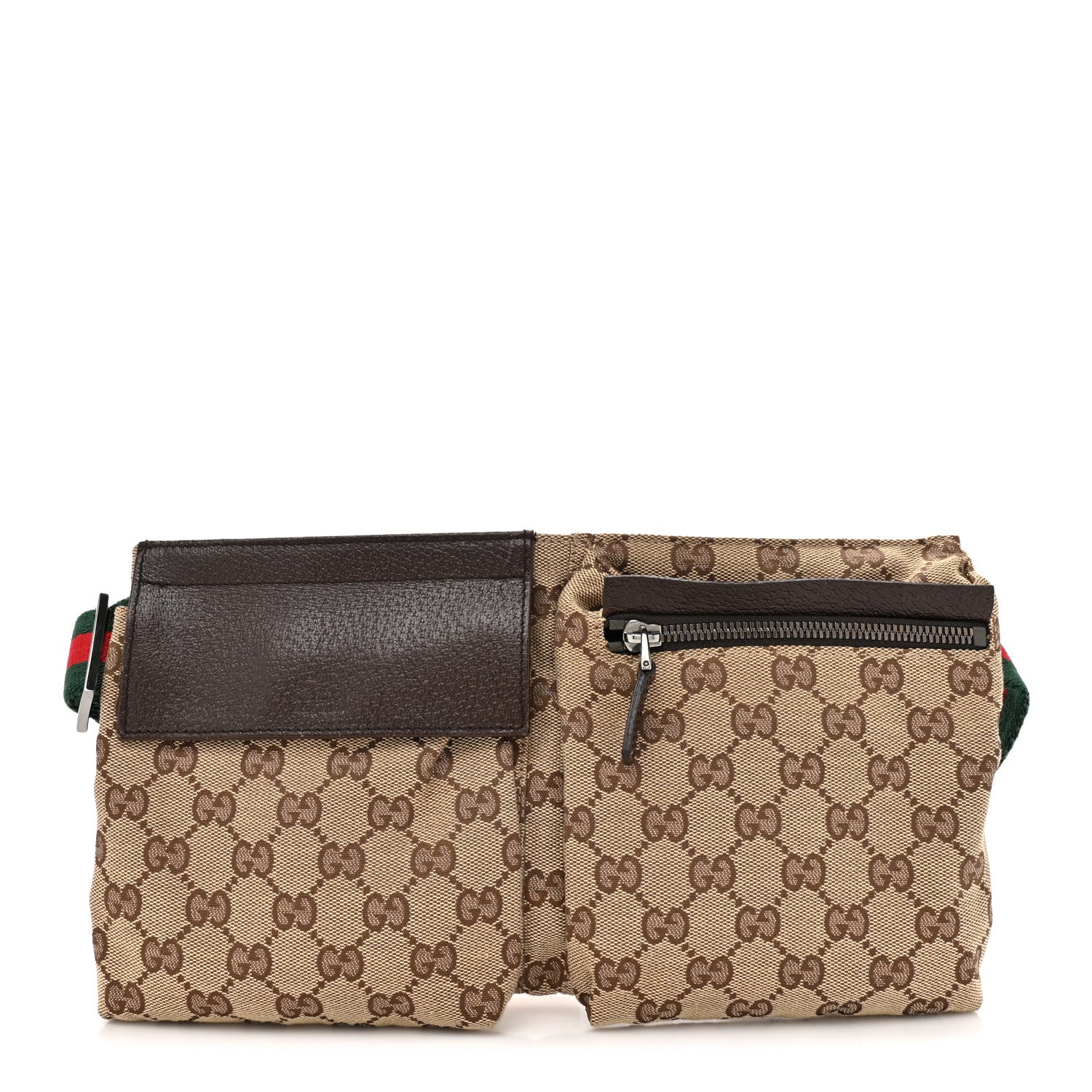 Gucci Monogram Web Belt Bag Dark Brown 1 of 12