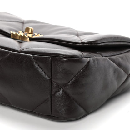 Chanel Lambskin Quilted Medium Chanel 19 Flap Dark Brown 9 of 10