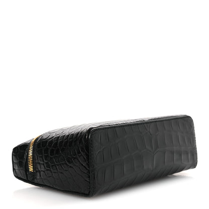 Loro Piana Glazed Alligator L19 Extra Pocket Pouch Black 4 of 10