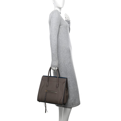Celine Supple Calfskin Medium Phantom Luggage Grey Blue 2 of 14