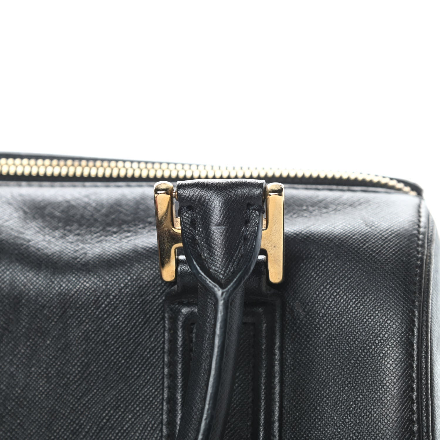 MCM Grained Calfskin Studded Boston Bag Black 13 of 14