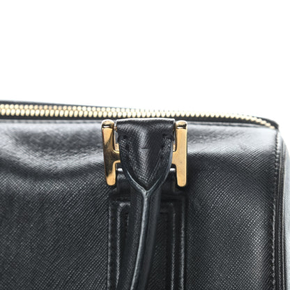 MCM Grained Calfskin Studded Boston Bag Black 13 of 14