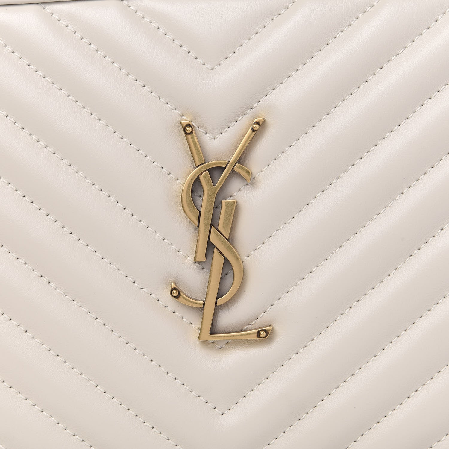 Saint Laurent Calfskin Matelasse Monogram Lou Camera Bag Crema Soft 8 of 8