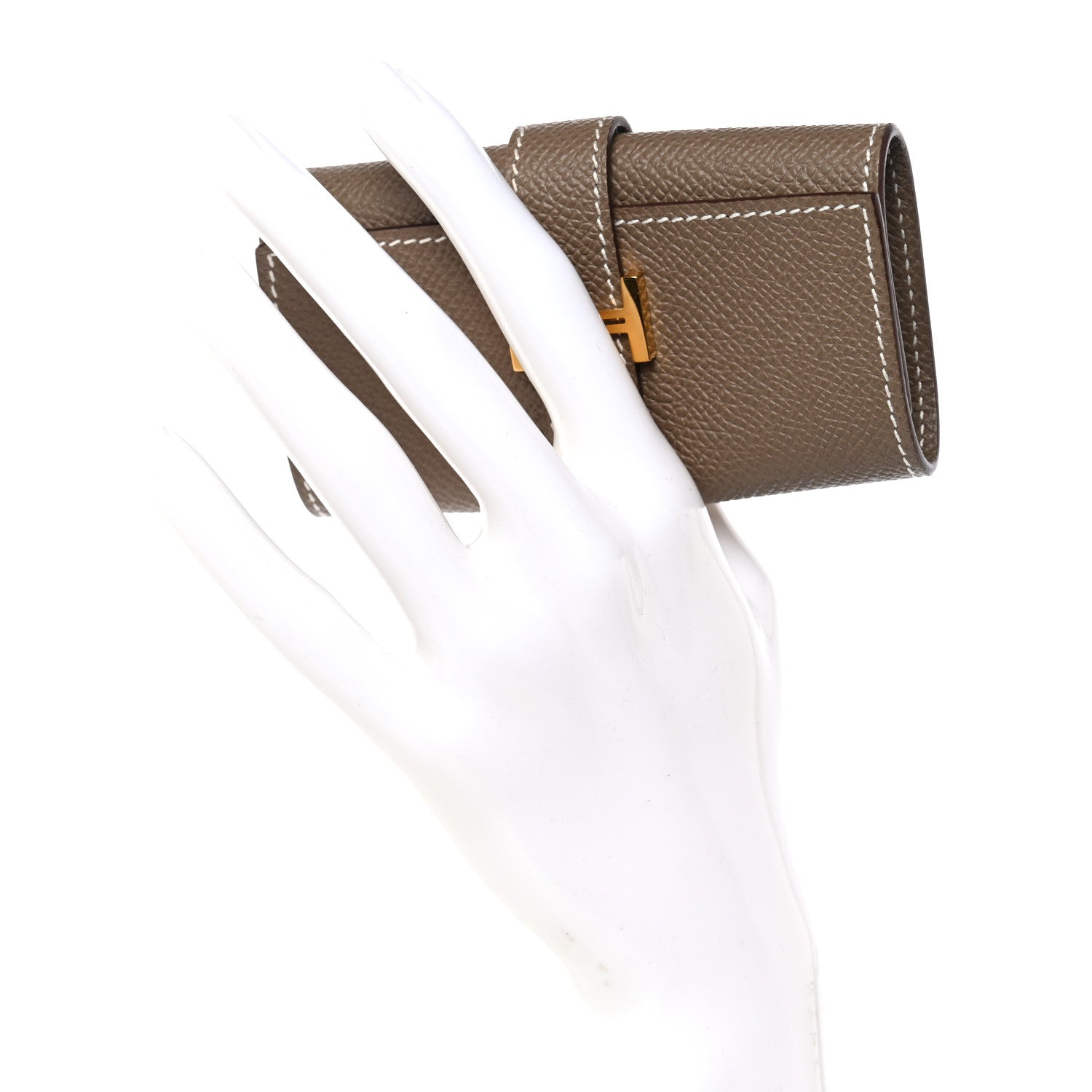 Hermes Epsom Bearn Multicles 4 Key Holder Etoupe 2 of 8