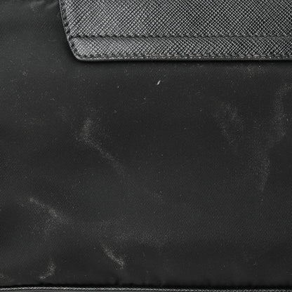 Prada Tessuto Nylon Saffiano Crossbody Bag Black 10 of 12