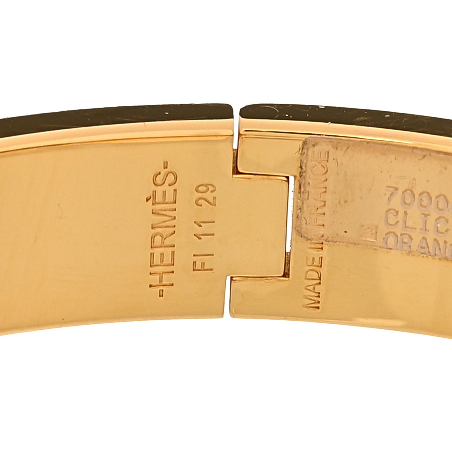 Enamel Narrow Clic Clac H Bracelet PM Orange