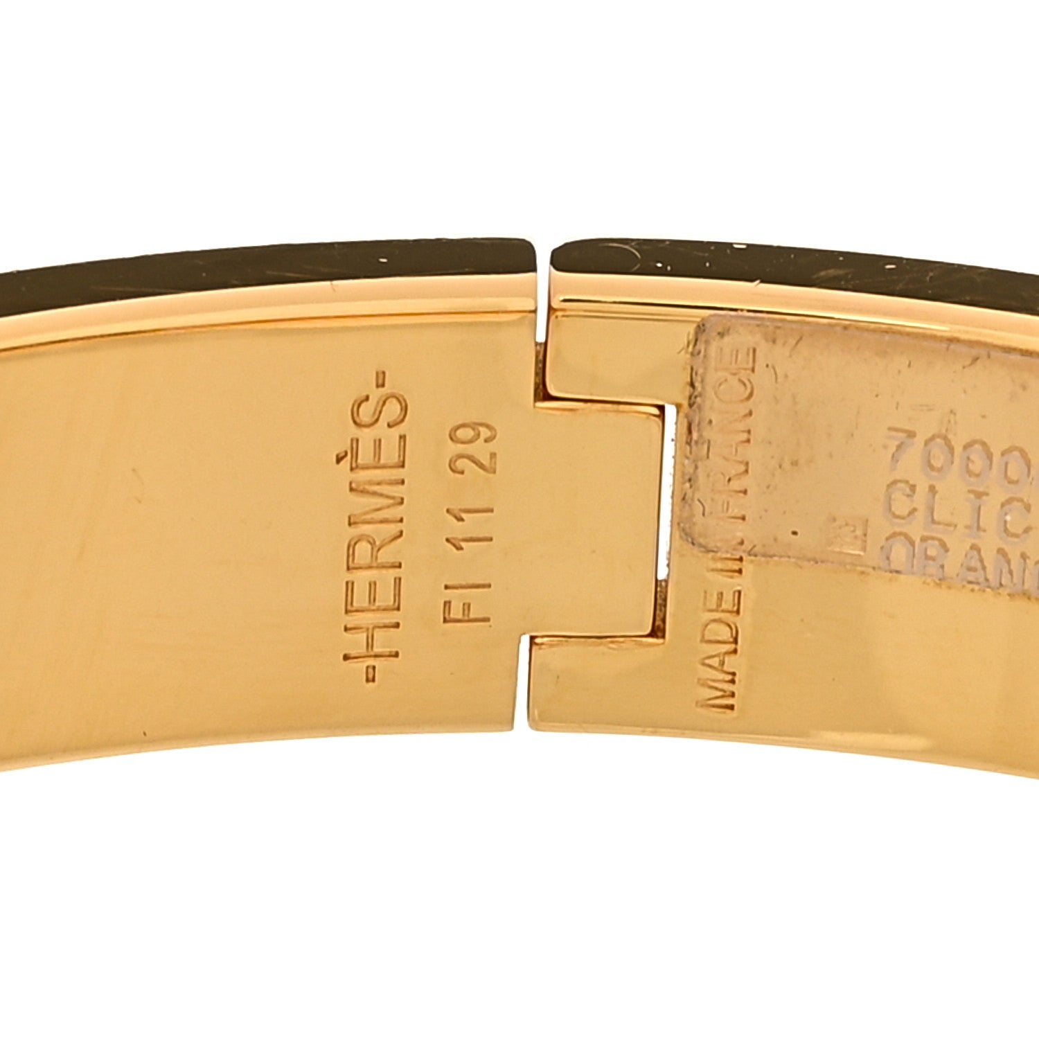 Hermes Enamel Narrow Clic Clac H Bracelet PM Orange 3 of 4
