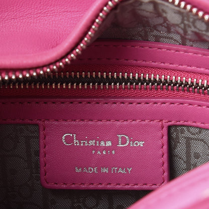 Christian Dior Lambskin Cannage Medium Lady Dior Pink 6 of 9