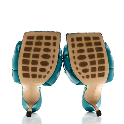 Bottega Veneta Nappa Maxi Intrecciato Lido 90mm Mule Sandals 38 Vintage Blue 5 of 8